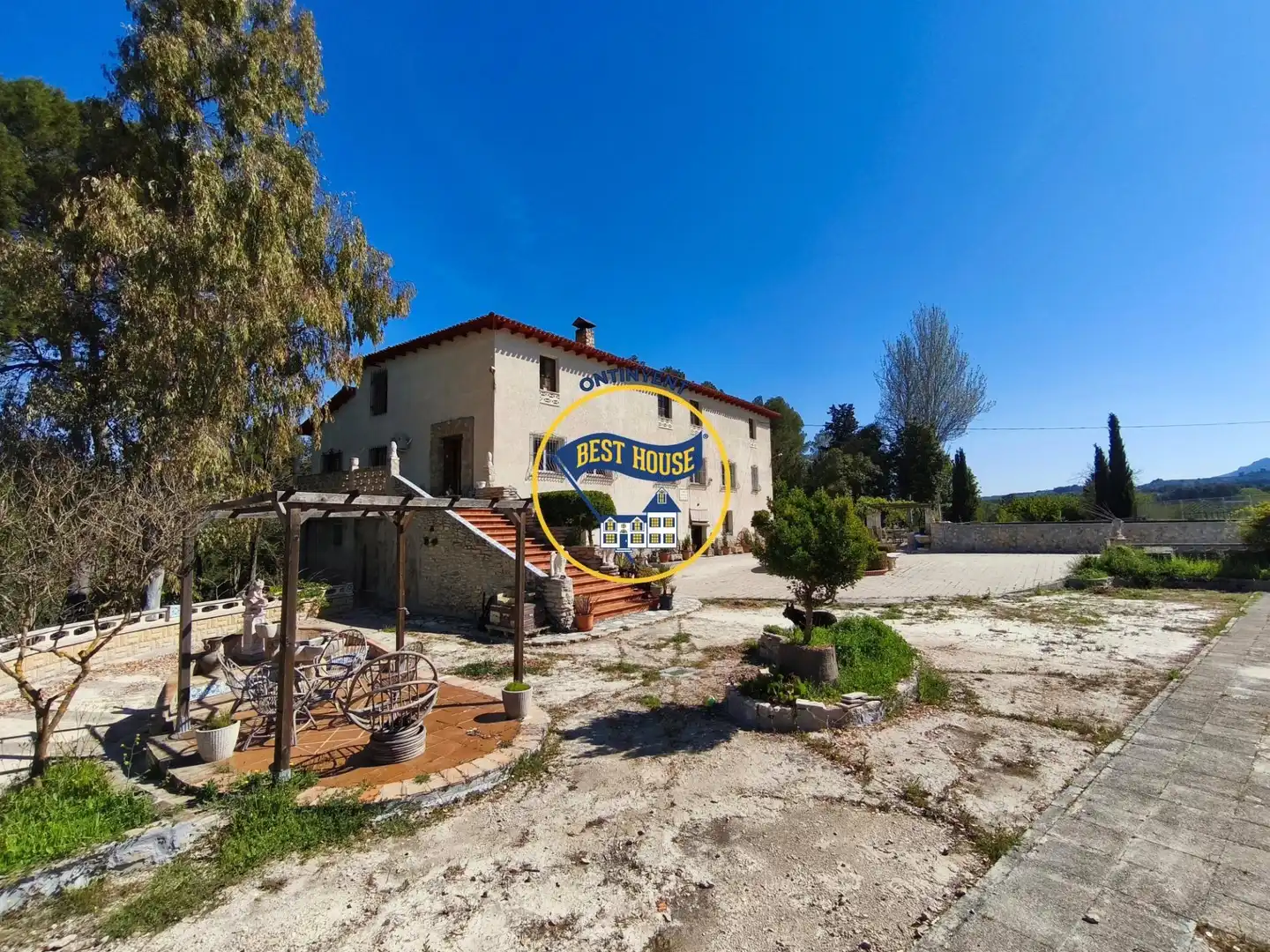 Vista exterior de Finca rústica en venta en Alfafara con Aire acondicionado, Jardín privado y Terraza
