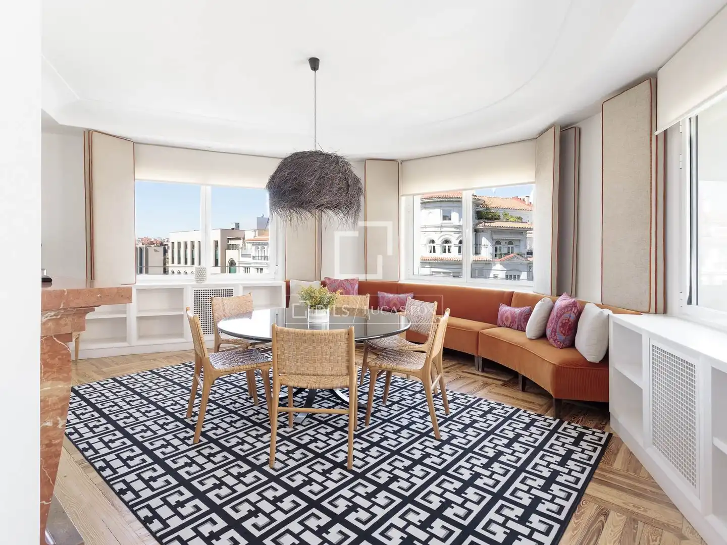 Esszimmer von Wohnung zur Miete in Madrid mit Klimaanlage, Heizung und Parkett