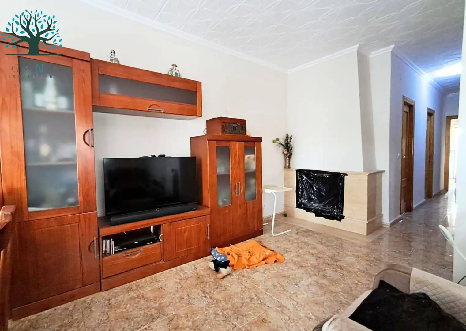 Wohnzimmer von Erdgeschoss zum Verkauf in Mazarrón mit Klimaanlage, Privatgarten und Terrasse