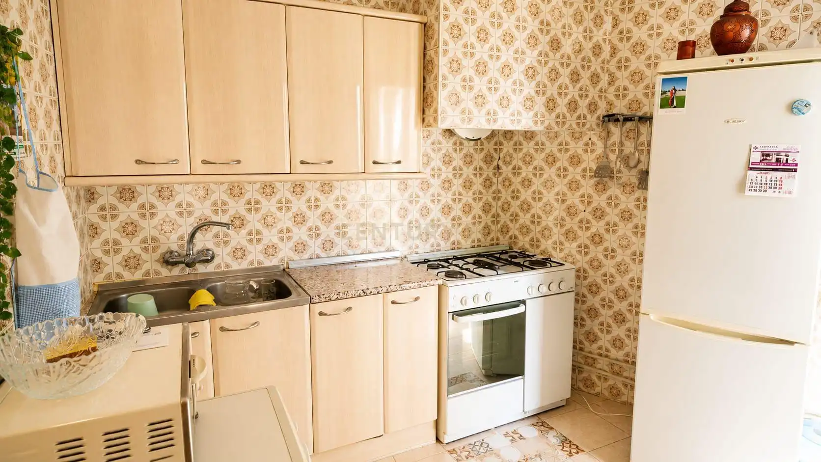 Kitchen of Houses for sale in Granja de Torrehermosa  with Air Conditioner, Storage room and Oven
