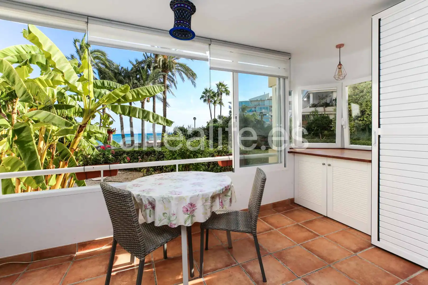 Jardí de Apartament de lloguer en Altea amb Calefacció, Terrassa i Moblat