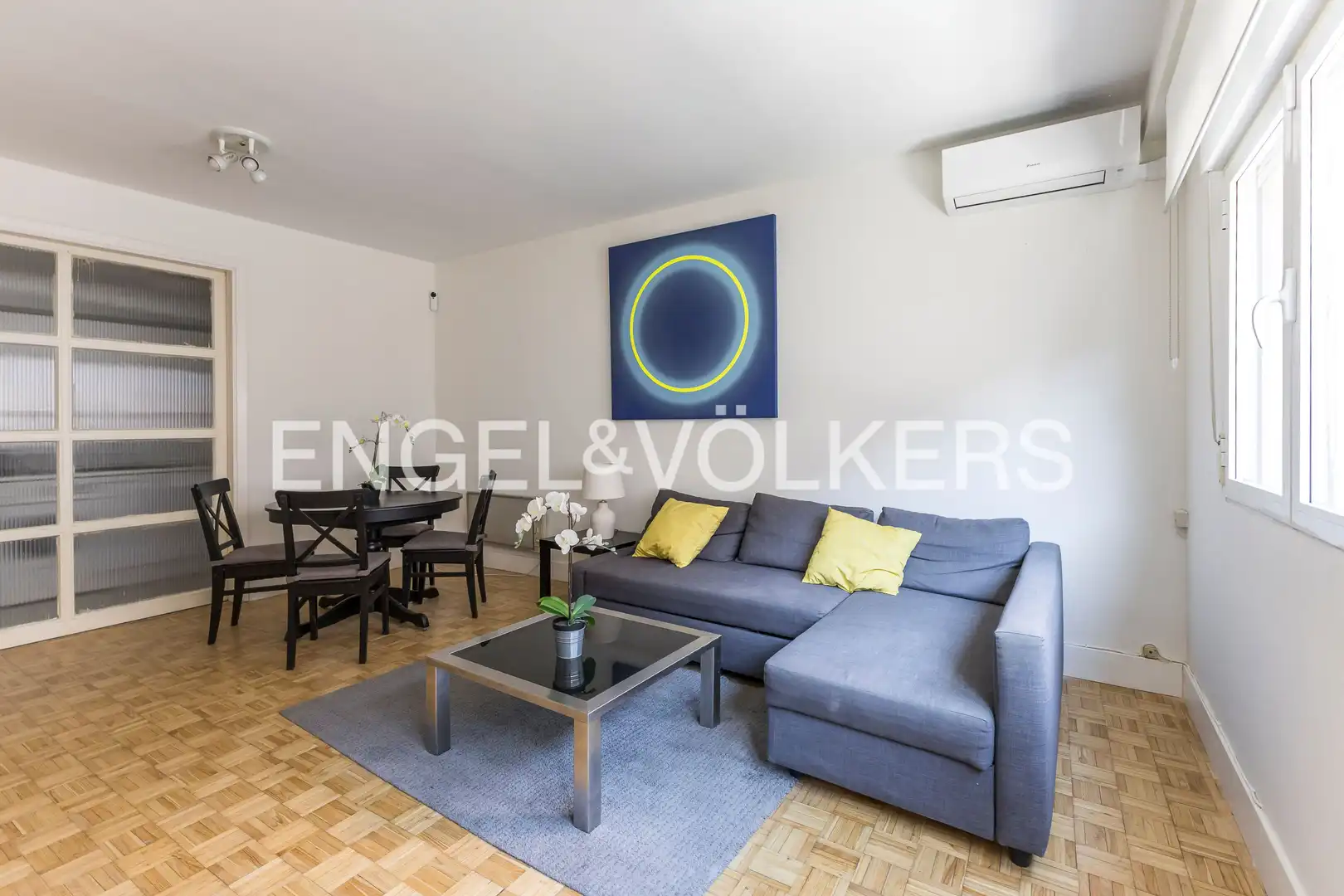Wohnzimmer von Wohnung zur Miete in Madrid mit Klimaanlage und Heizung