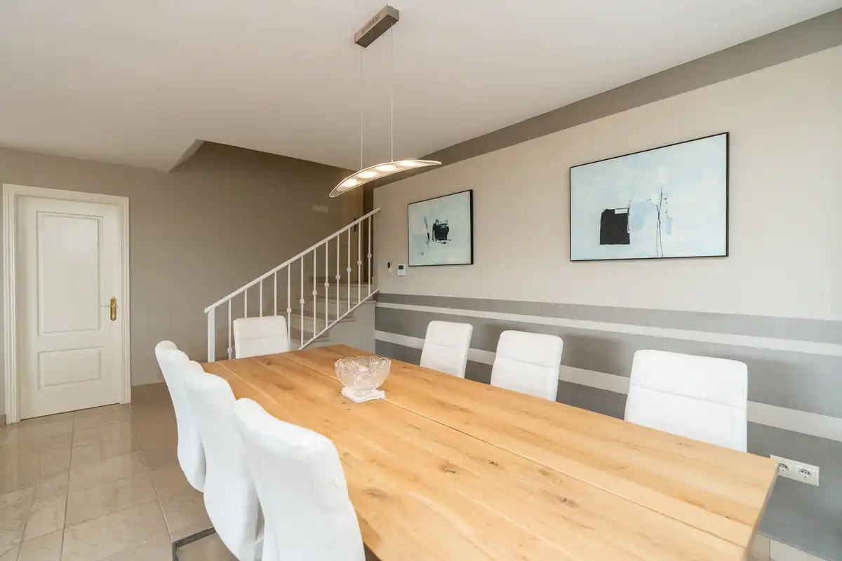 Dining room of Houses for sale in Mijas  with Air Conditioner, Heating and Private garden
