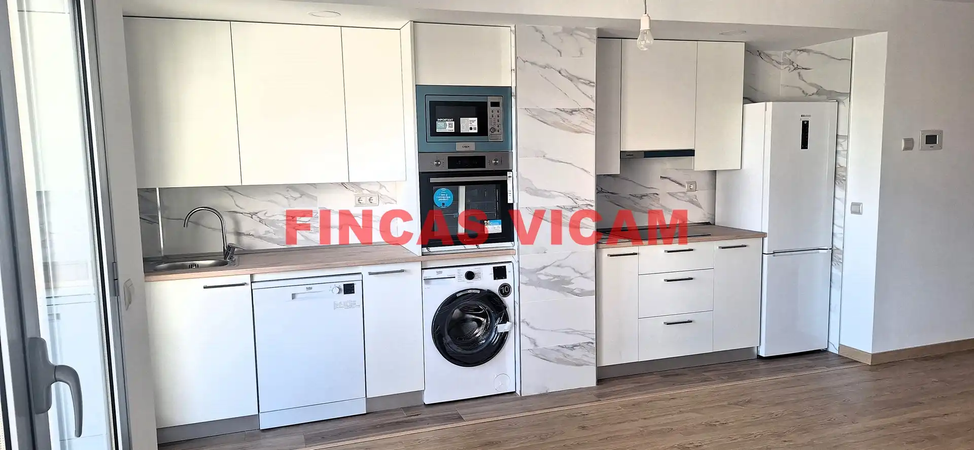Küche von Wohnung zum Verkauf in Huesca mit Heizung, Parkett und Terrasse