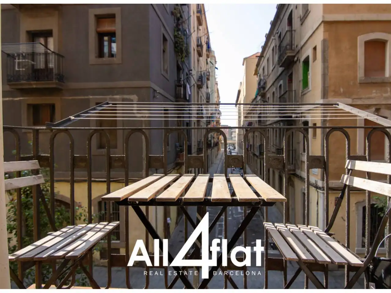 Terraza de Piso de alquiler en Barcelona con Aire acondicionado, Parquet y Amueblado