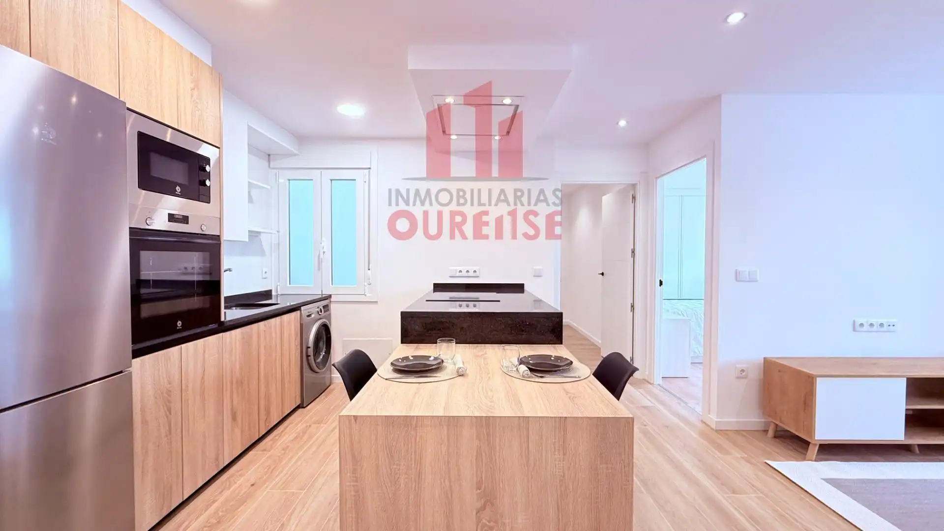 Kitchen of Flat for rent in Ourense Capital   with Heating and Furnished