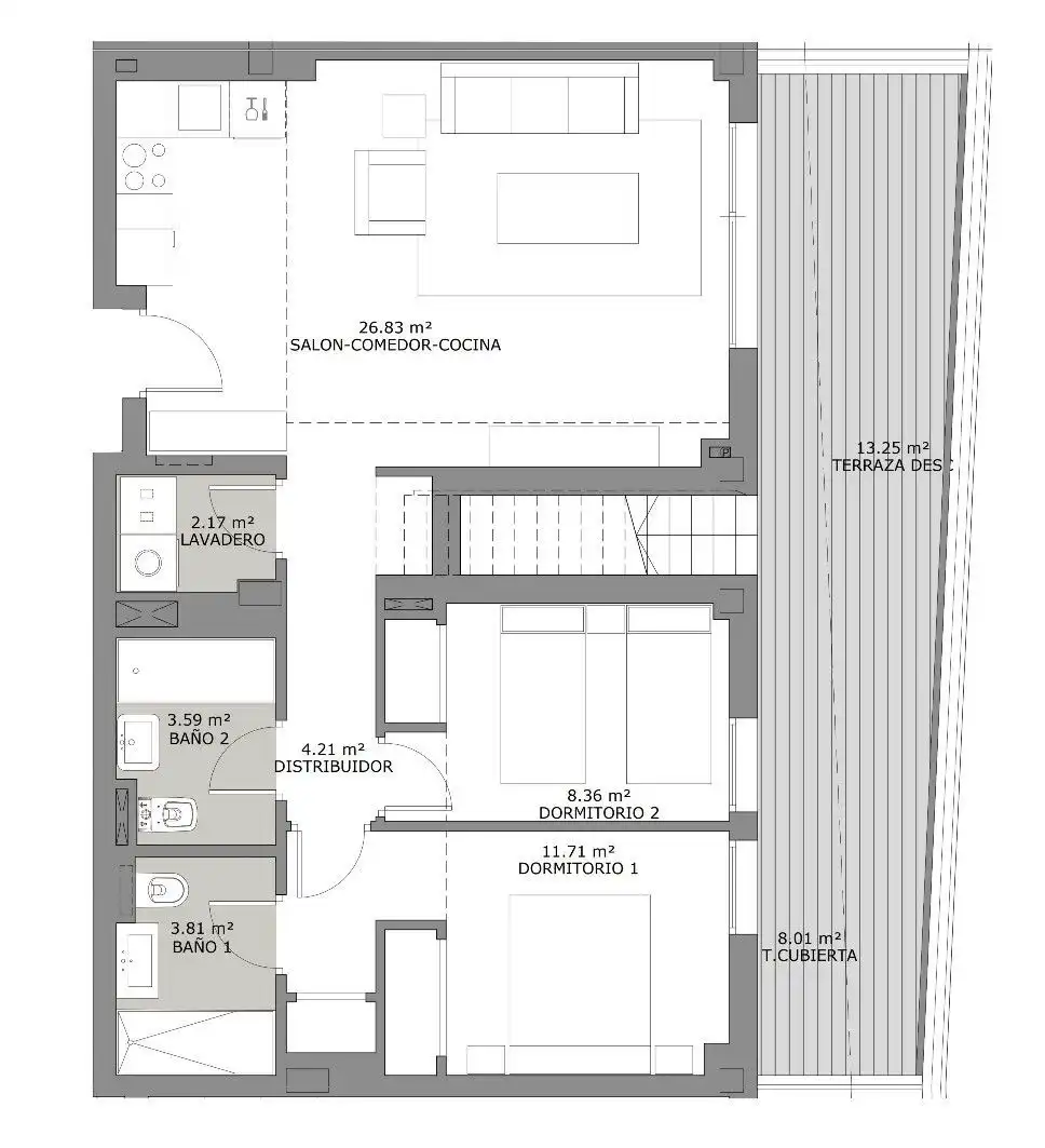 Penthouse mit Aufzug zum Verkauf in Los Pacos, imagen 13