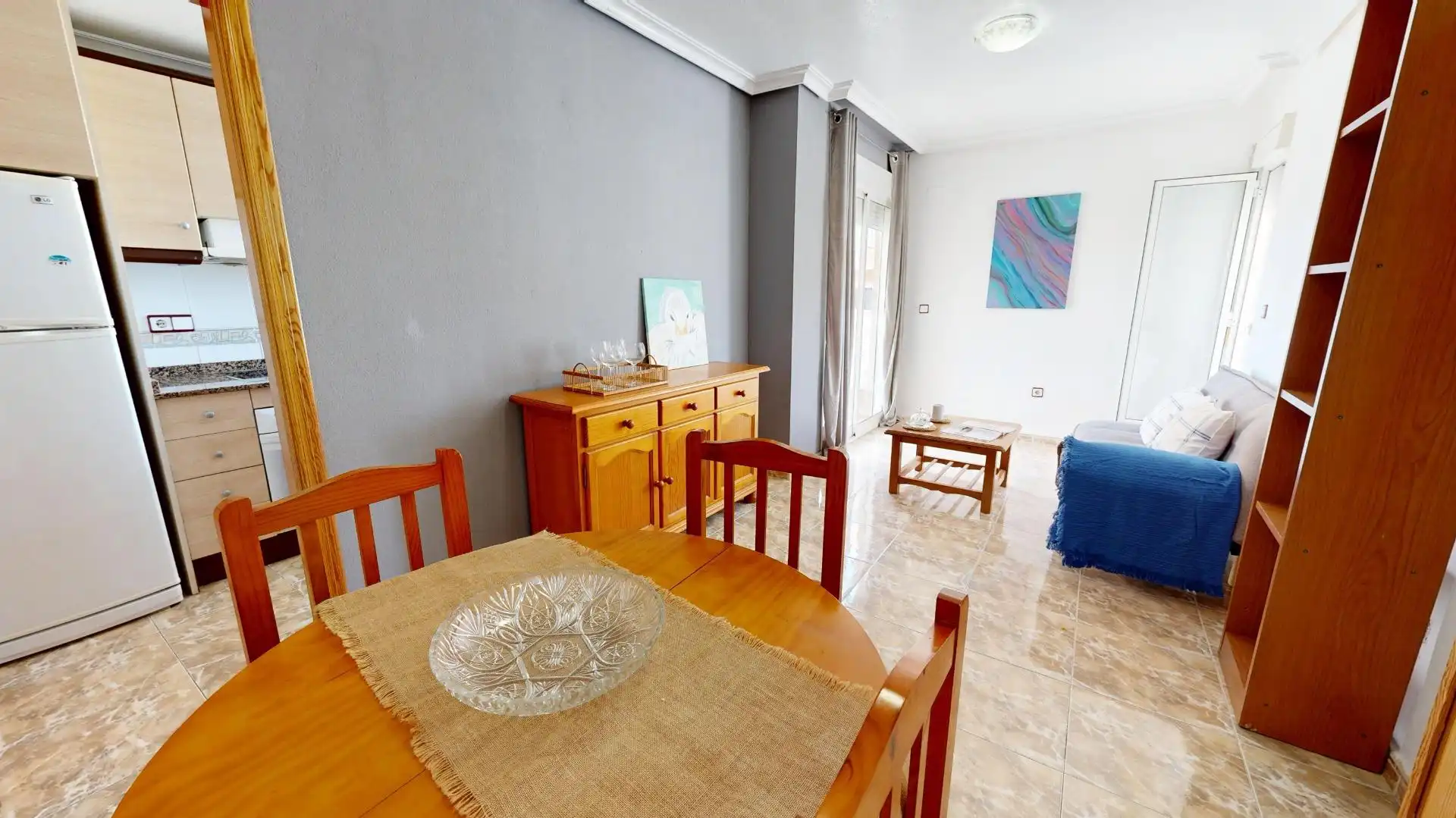 Comedor de Apartamento en venta en Torrevieja con Amueblado, Balcón y Piscina comunitaria