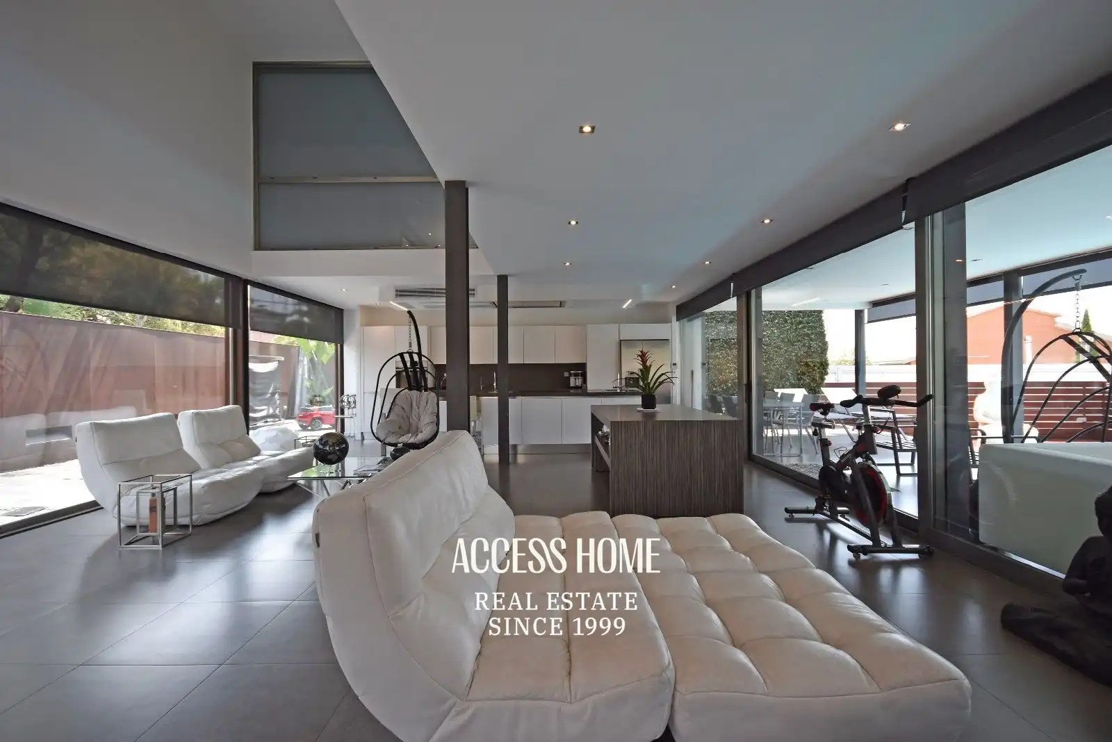 Sala de estar de Casa o chalet de alquiler en Alella con Aire acondicionado, Calefacción y Terraza