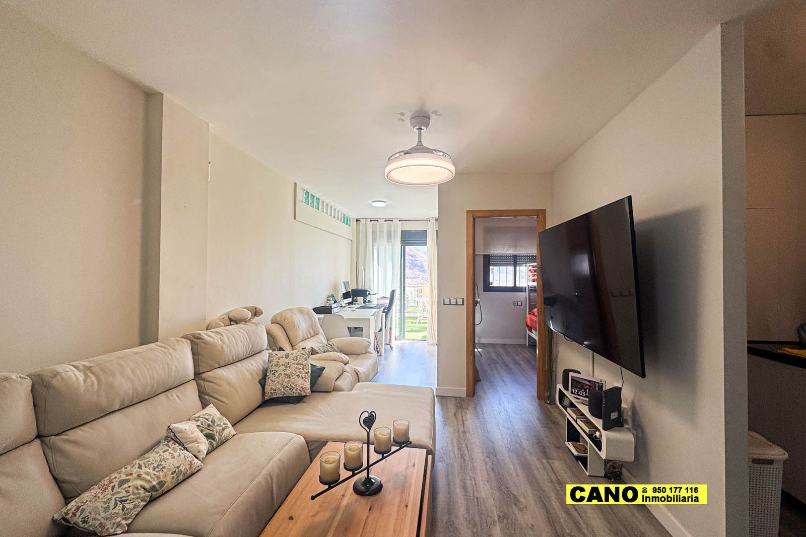 Living room of Flat for sale in Vícar  with Air Conditioner, Heating and Terrace