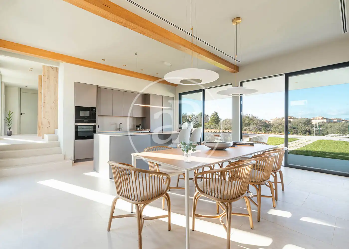 Comedor de Casa o chalet en venta en  Palma de Mallorca con Aire acondicionado, Calefacción y Jardín privado