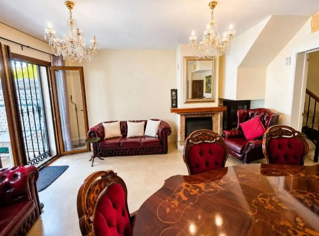 Sala de estar de Casa adosada en venta en Manilva