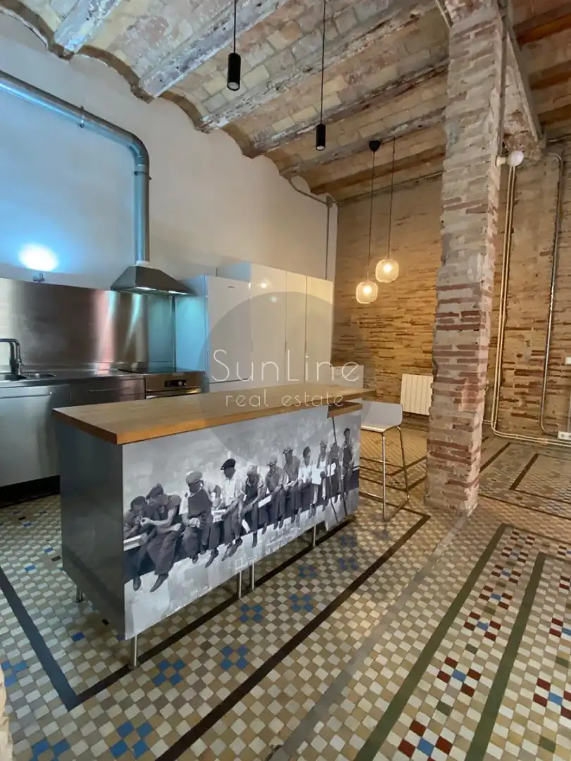 Küche von Wohnung zur Miete in Valencia mit Klimaanlage, Privatgarten und Terrasse