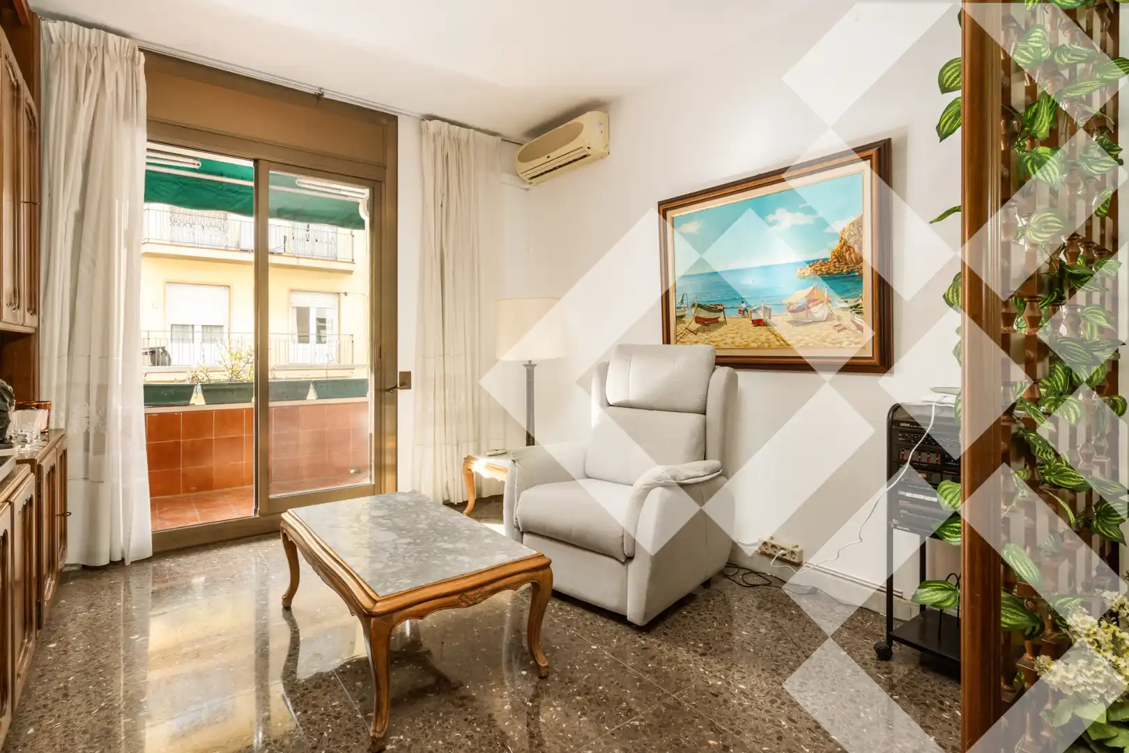 Living room of Flat for sale in Barcelona  with Air Conditioner, Terrace and Oven