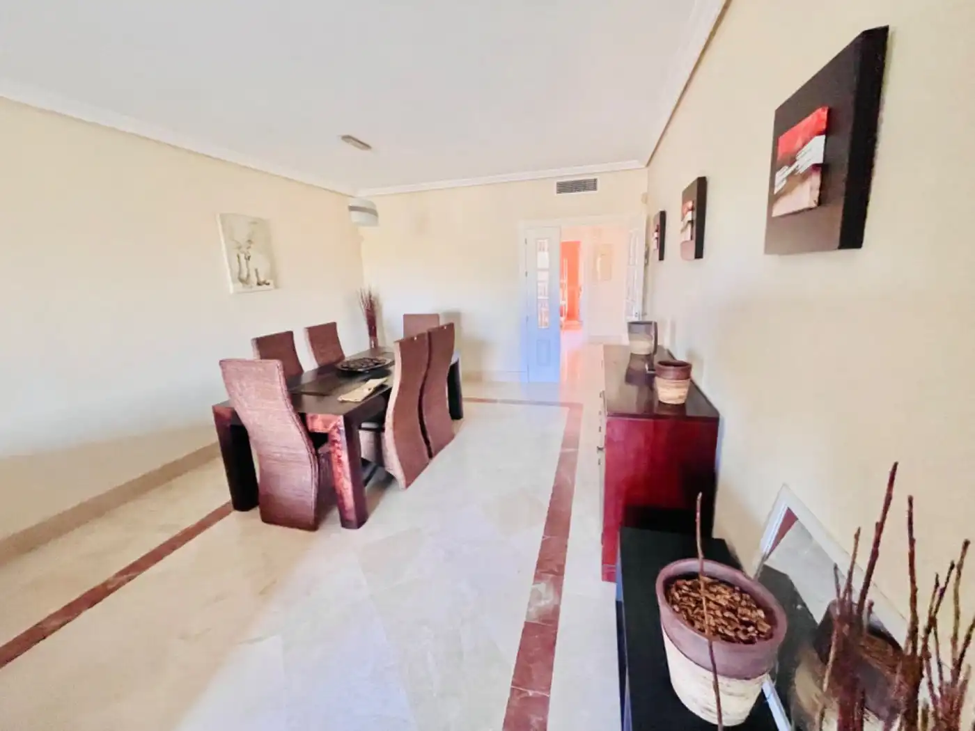 Esszimmer von Wohnung zur Miete in Sotogrande mit Klimaanlage, Terrasse und Möbliert