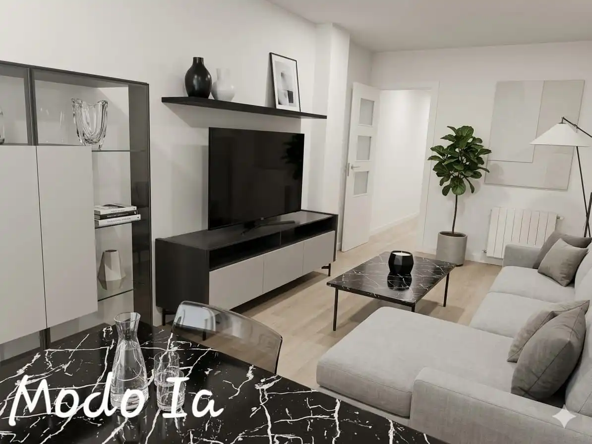 Sala de estar de Piso en venta en Terrassa con Calefacción, Parquet y Balcón