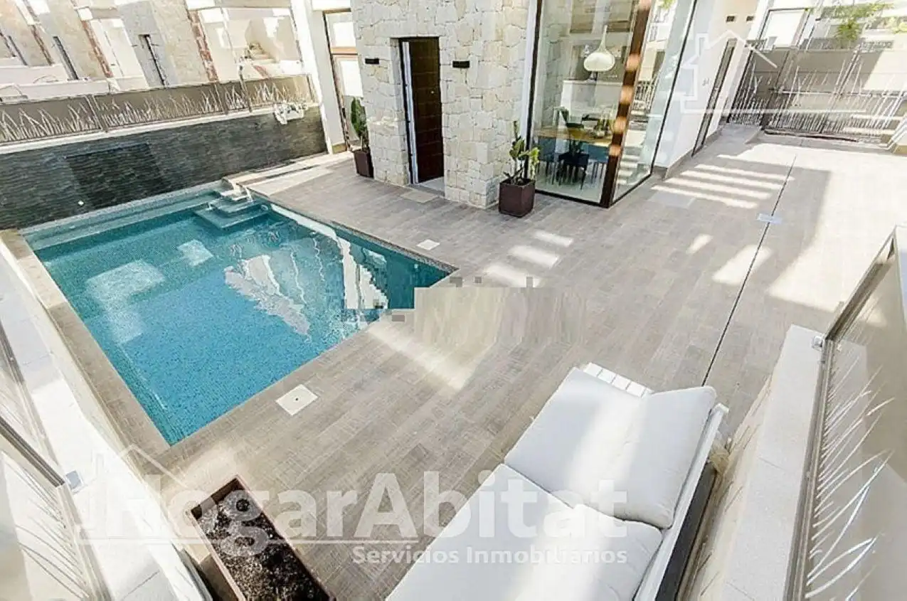 Swimming pool of Houses for sale in Vera  with Parquet flooring, Terrace and Swimming Pool