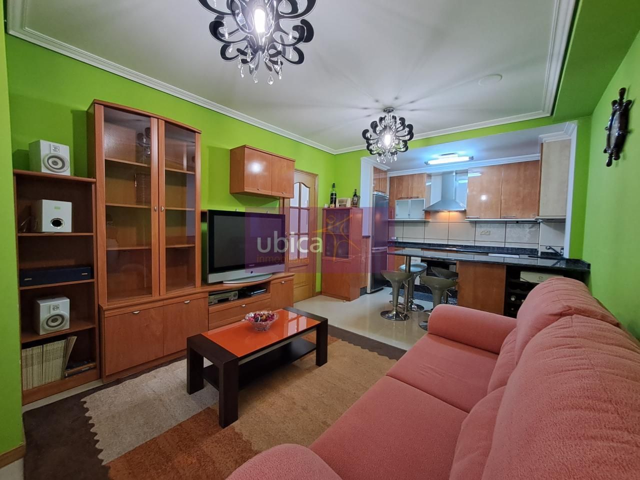 Living room of Flat to rent in Salceda de Caselas  with Heating, Parquet flooring and Furnished