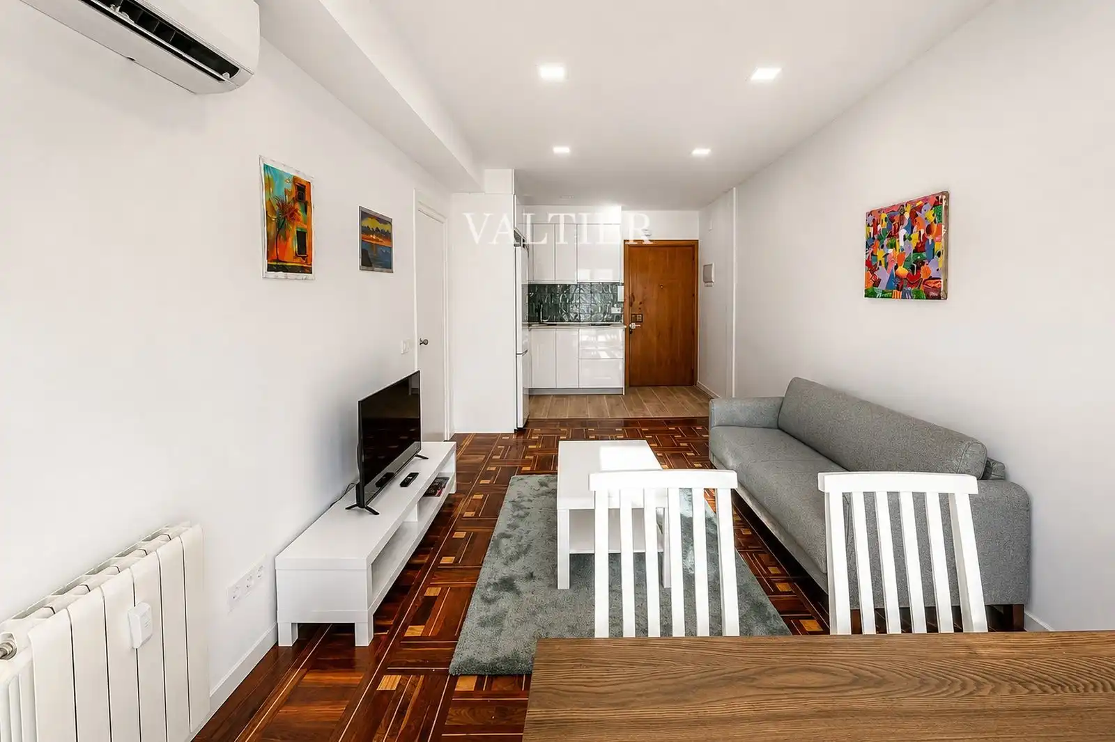 Sala de estar de Piso de alquiler en Madrid con Aire acondicionado, Terraza y Amueblado