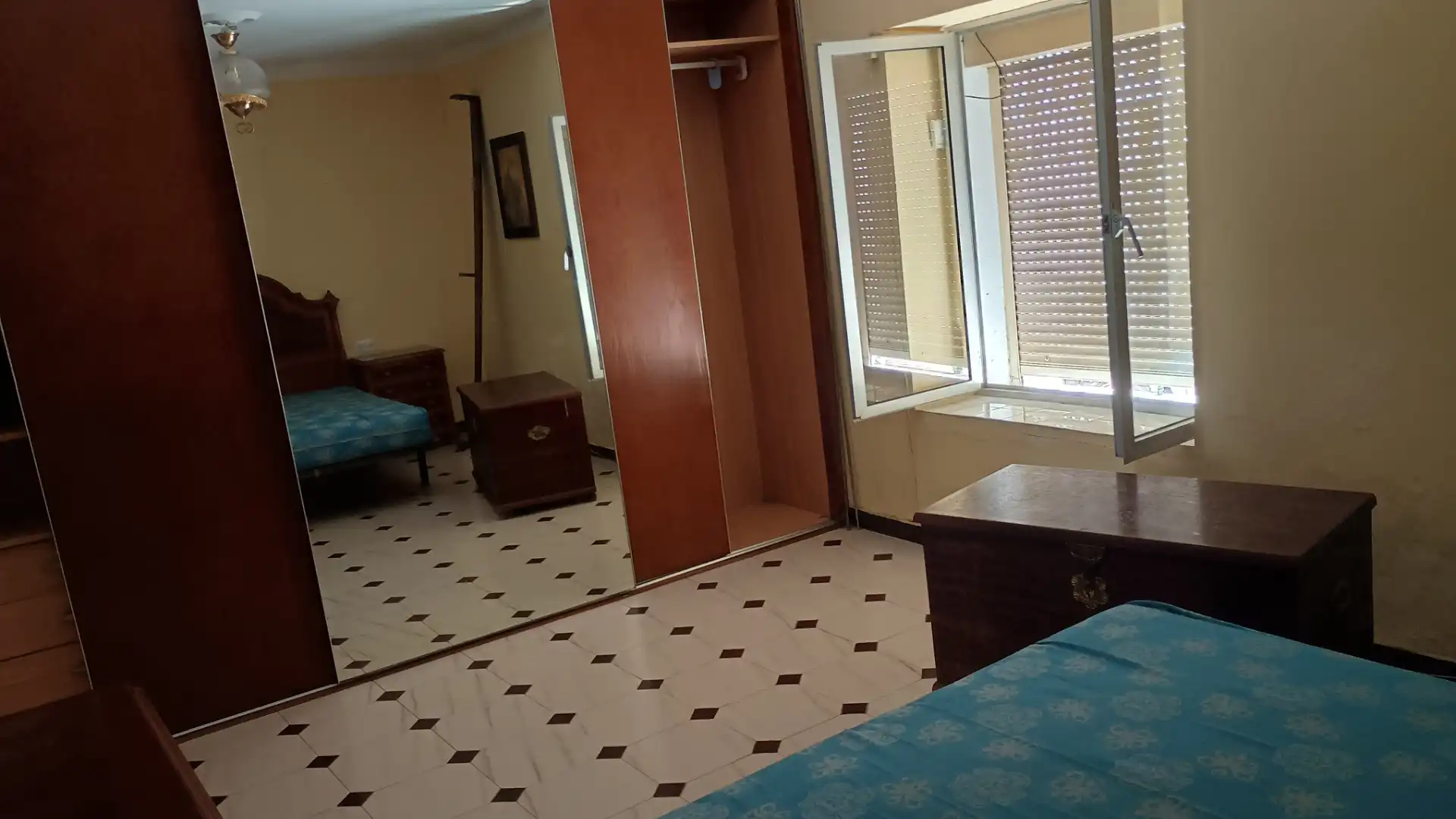 Schlafzimmer von Einfamilien-Reihenhaus zur Miete in Villanueva del Ariscal mit Privatgarten, Ofen und Waschmaschine