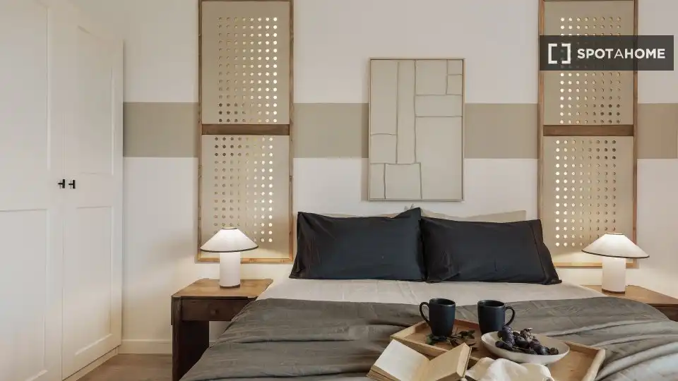 Bedroom of Flat for rent in Barcelona  with Air Conditioner, Heating and Furnished