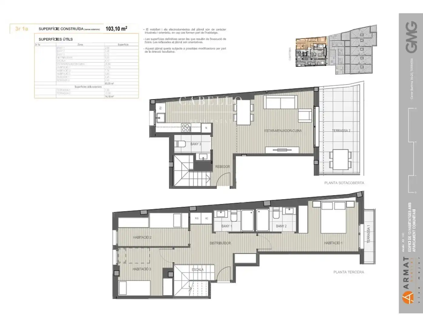 Dúplex en venta en Terrassa con Aire acondicionado, Calefacción y Parquet