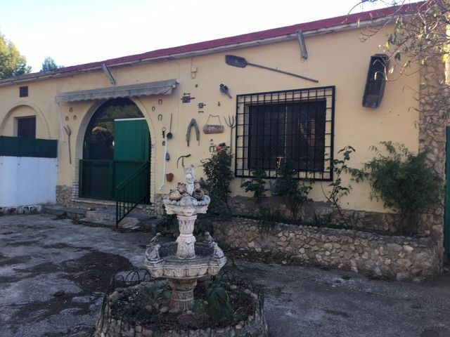 Vista exterior de Casa o xalet en venda en Almansa amb Jardí privat, Traster i Piscina