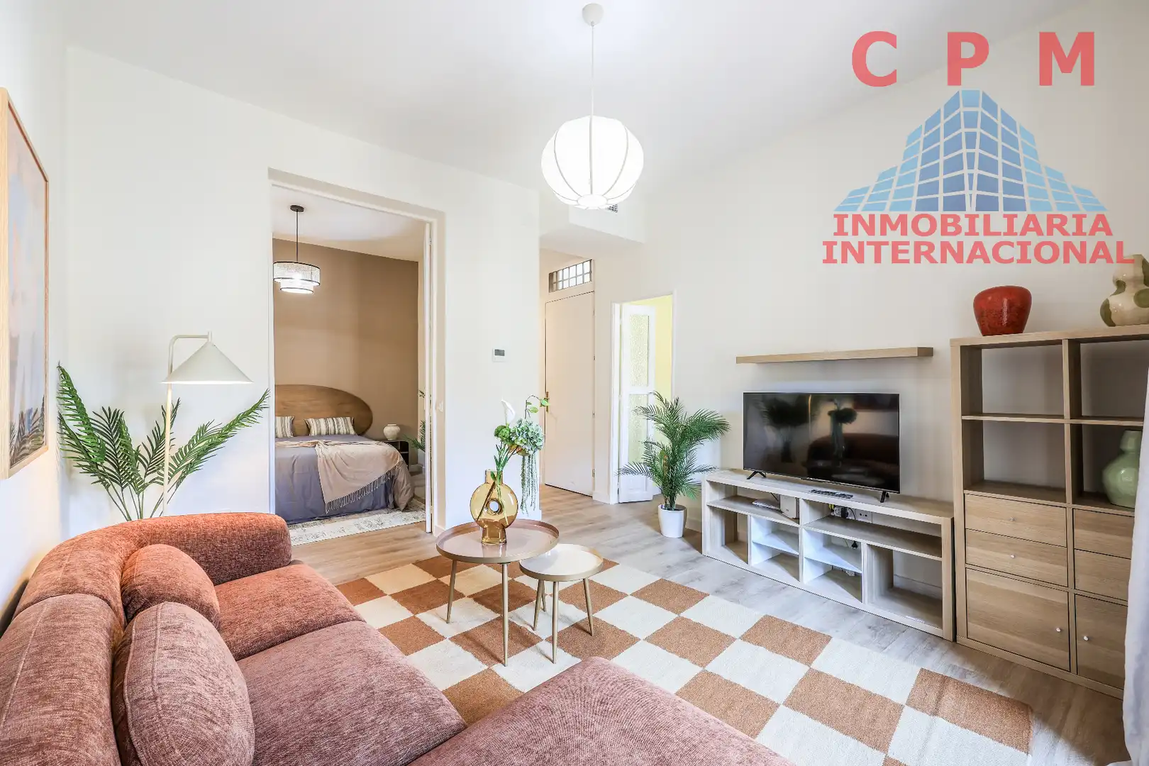 Living room of Flat for rent in Madrid  with Air Conditioner, Heating and Parquet flooring