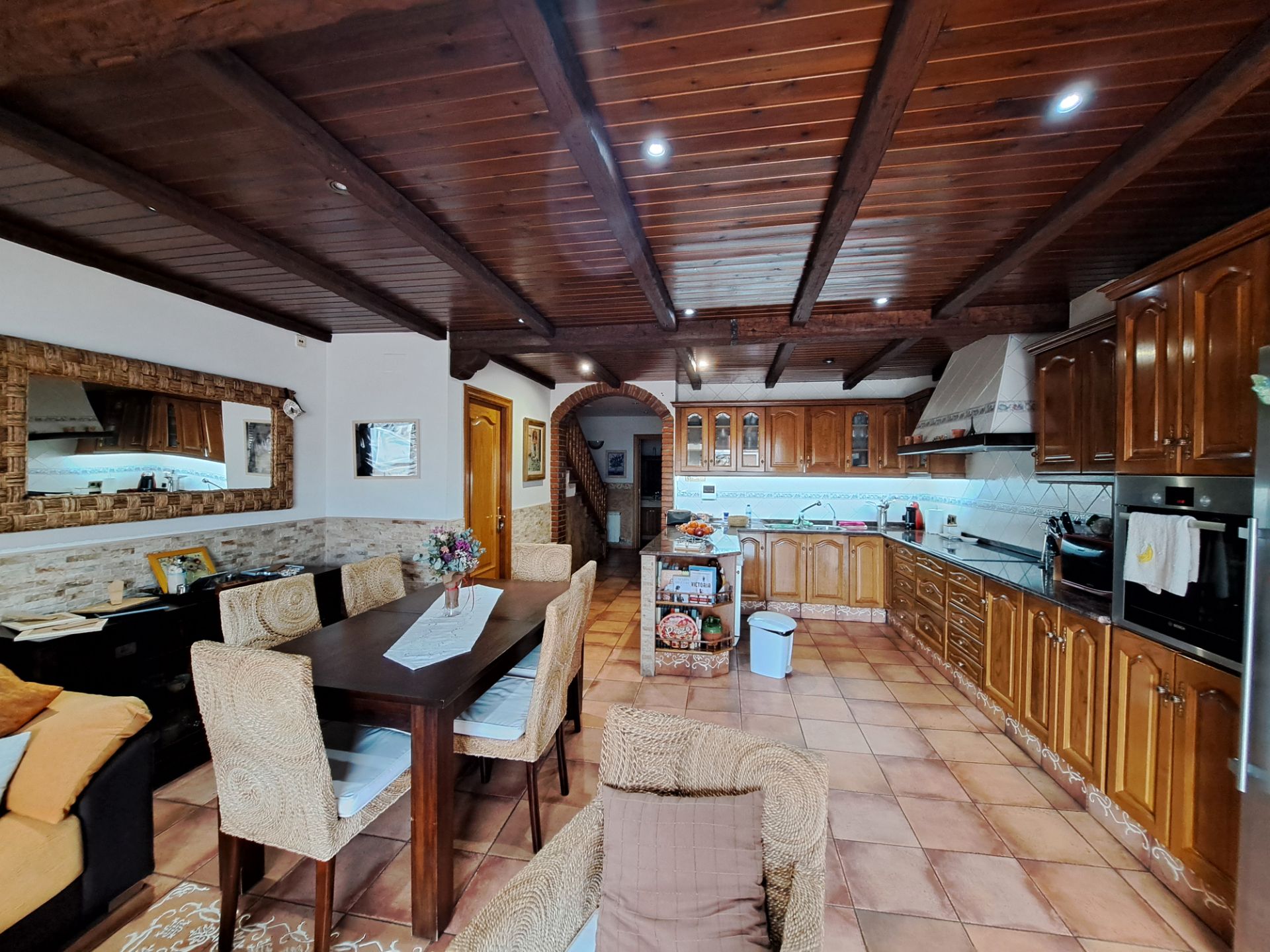 Kitchen of Single-family semi-detached for sale in Mataró  with Air Conditioner, Heating and Private garden