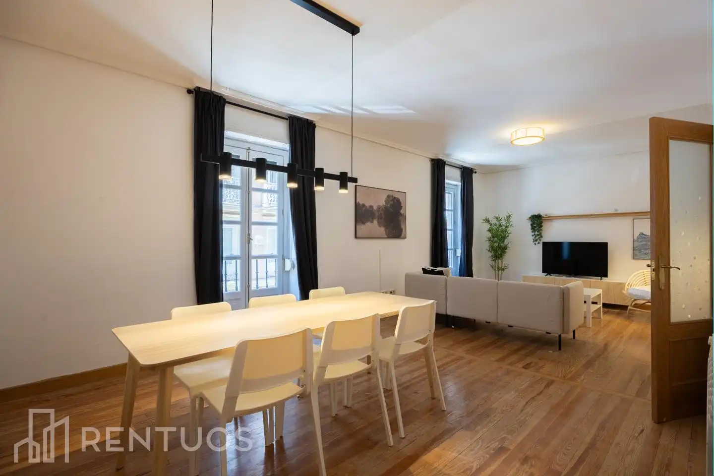 Esszimmer von Wohnung zur Miete in Madrid mit Heizung, Parkett und Möbliert