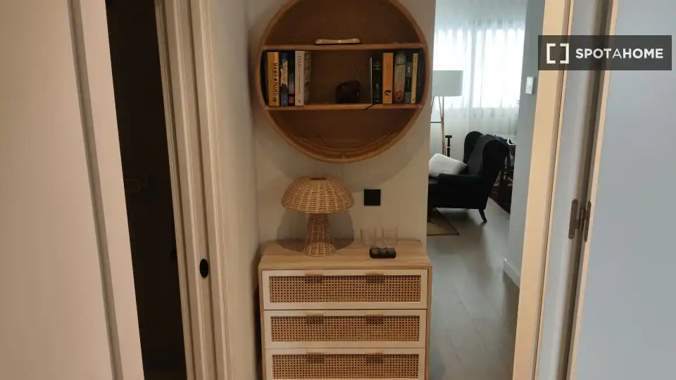 Habitación de Apartamento para compartir en Málaga con Aire acondicionado, Terraza y Amueblado
