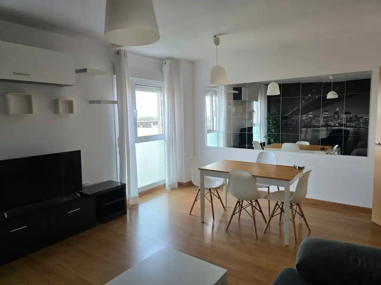 Sala de estar de Piso de alquiler en Badajoz con Aire acondicionado, Amueblado y Balcón