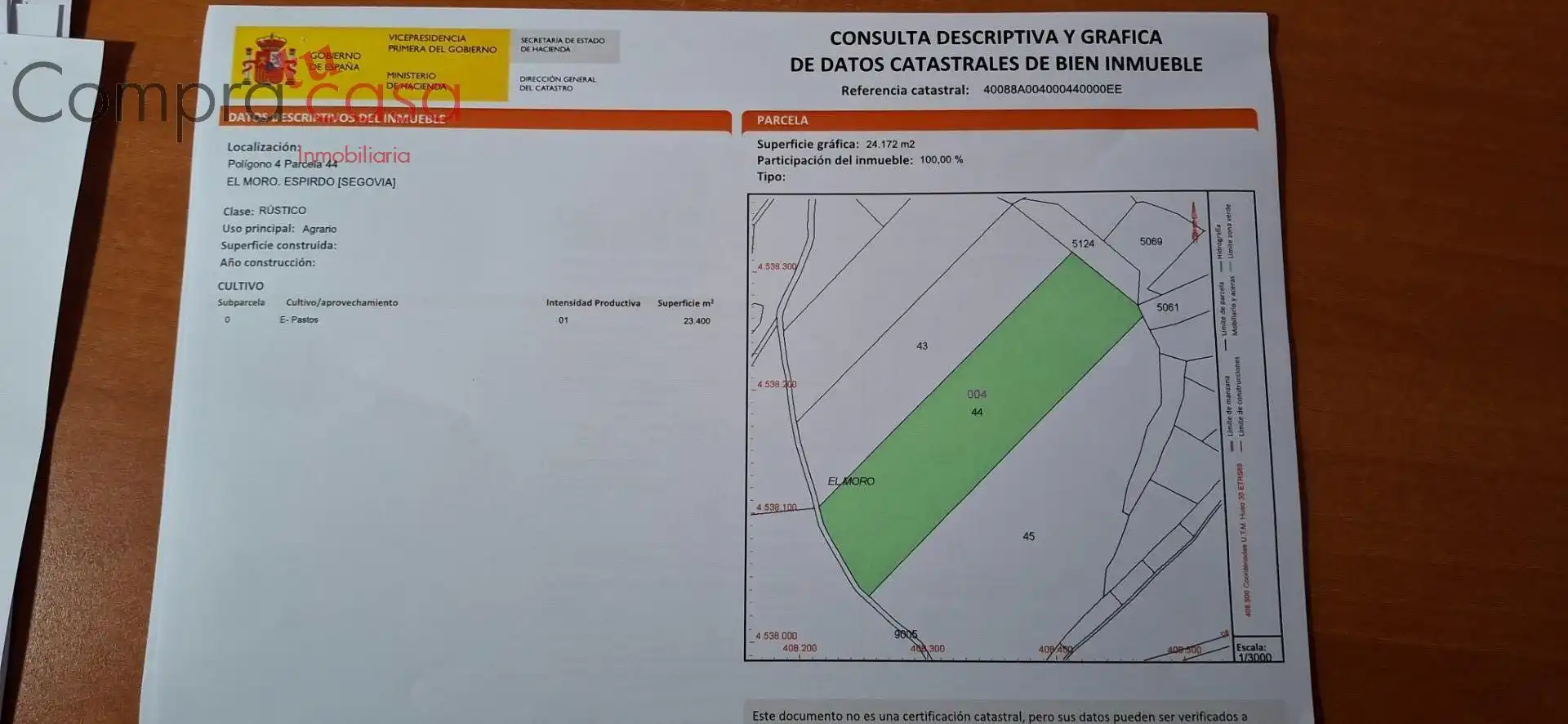 Wohnbaugrundstück zum Verkauf in Polígono POLIGONO 4 PARCELA 44 EL MORO, imagen 2