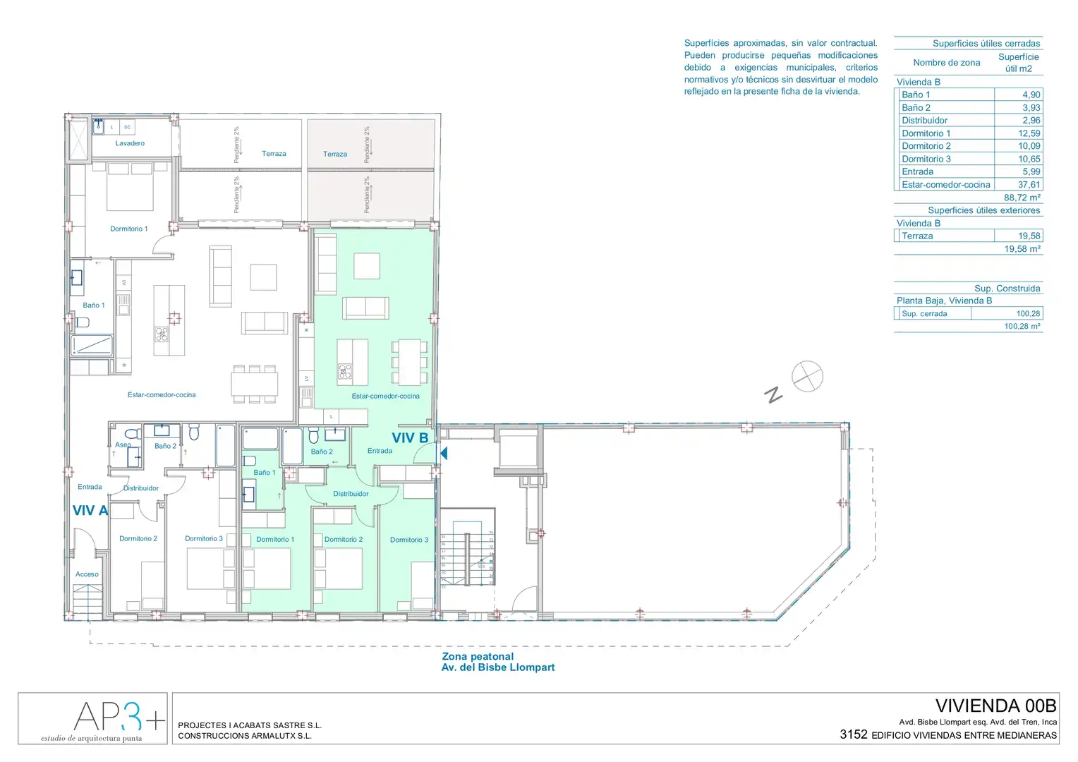 Flat for sale in Inca  with Air Conditioner, Heating and Terrace
