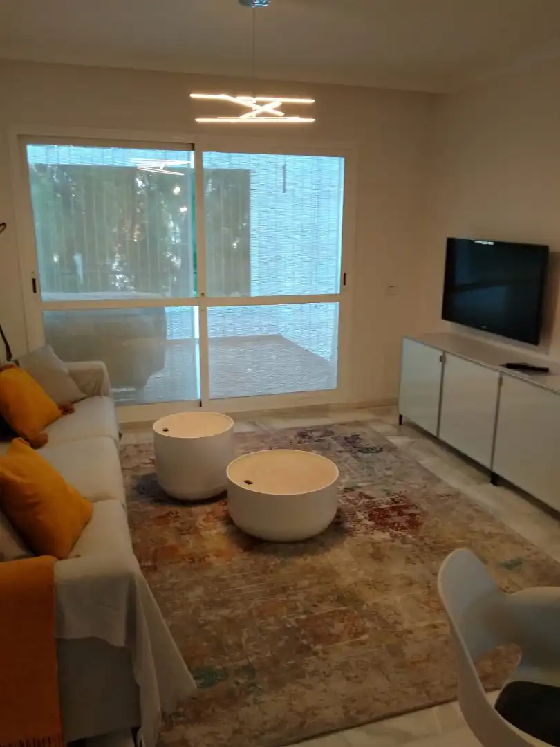 Living room of Flat for rent in Marbella  with Air Conditioner, Furnished and Oven