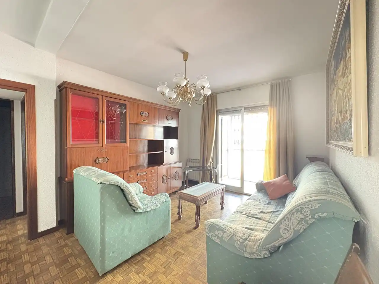 Living room of Flat for rent in Madrid  with Heating, Terrace and Furnished
