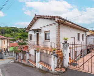 Vista exterior de Casa o xalet en venda en Mieres (Asturias) amb Calefacció, Jardí privat i Terrassa