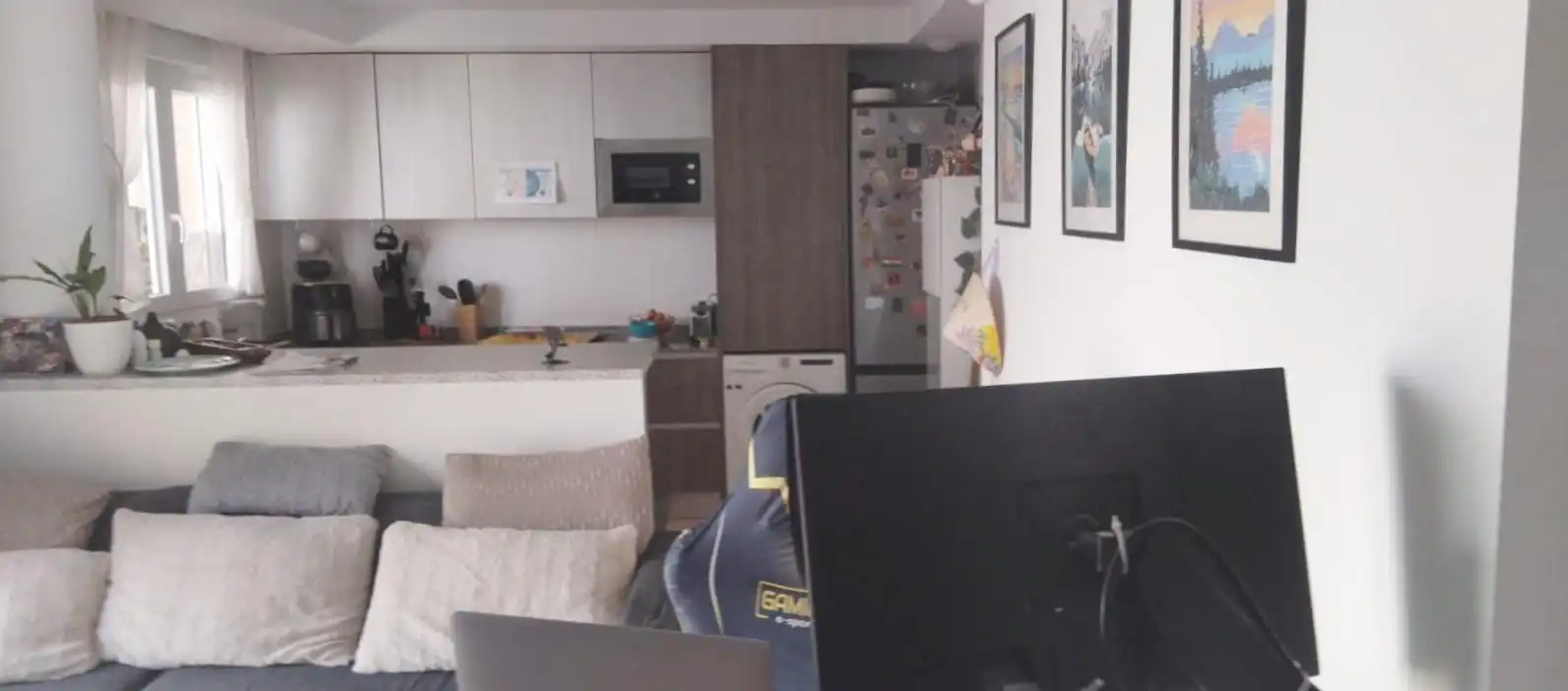 Sala d'estar de Apartament en venda en Alicante / Alacant amb Aire condicionat i Terrassa