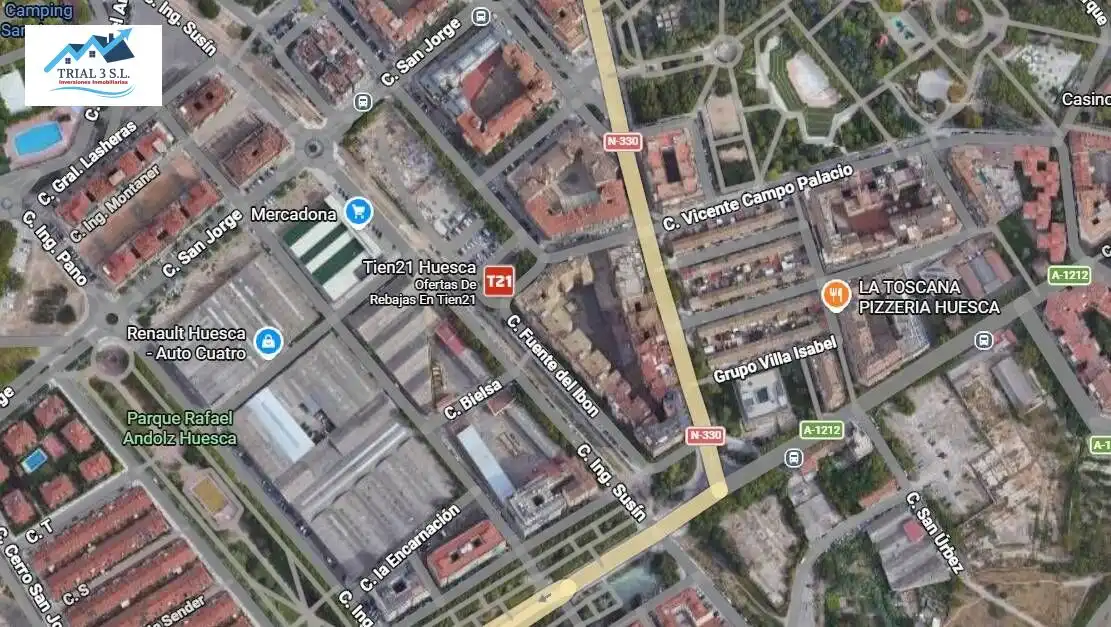 Vista exterior de Piso en venta en Huesca
