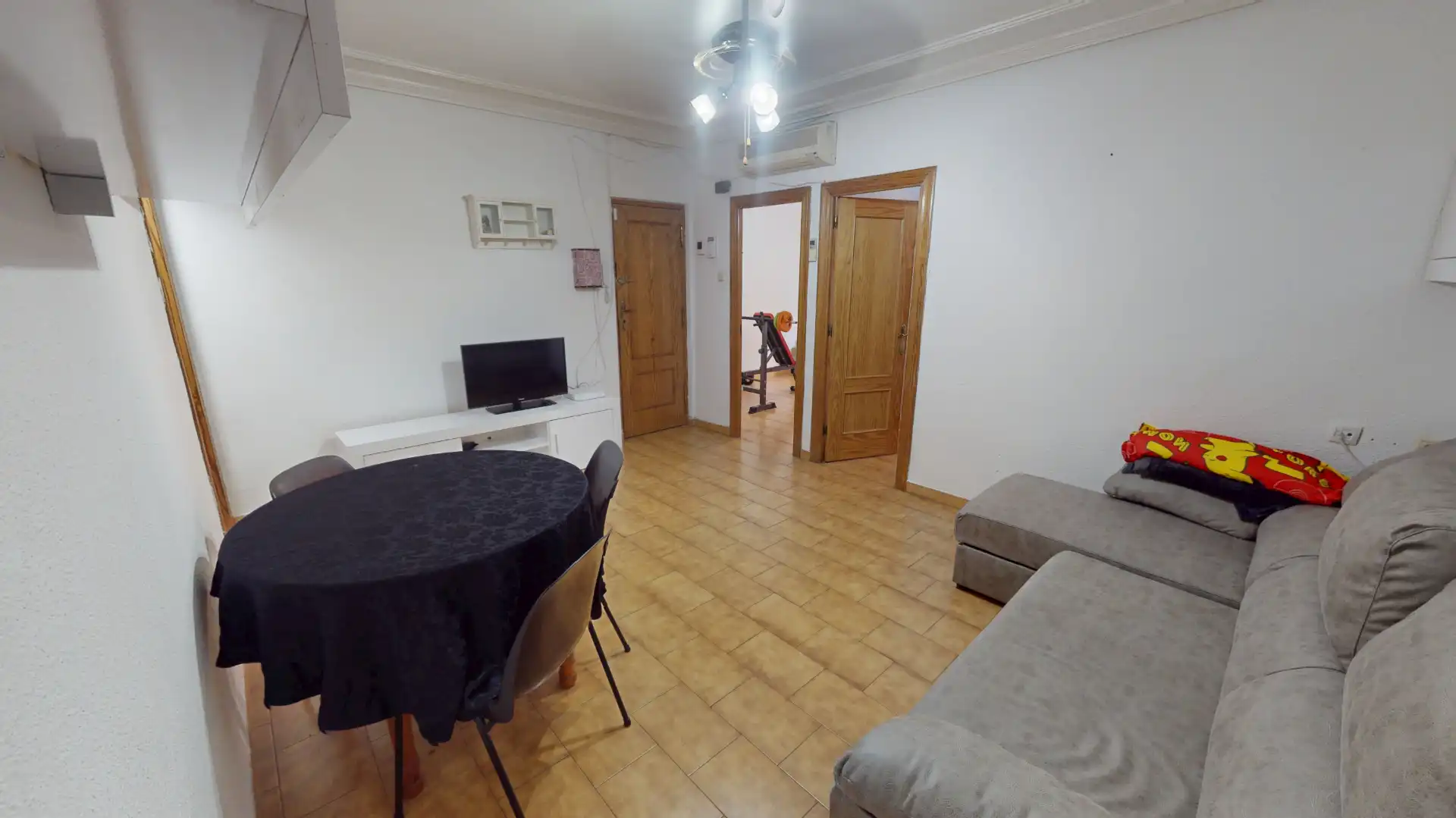 Living room of Flat for sale in Elche / Elx  with Air Conditioner, Furnished and Oven