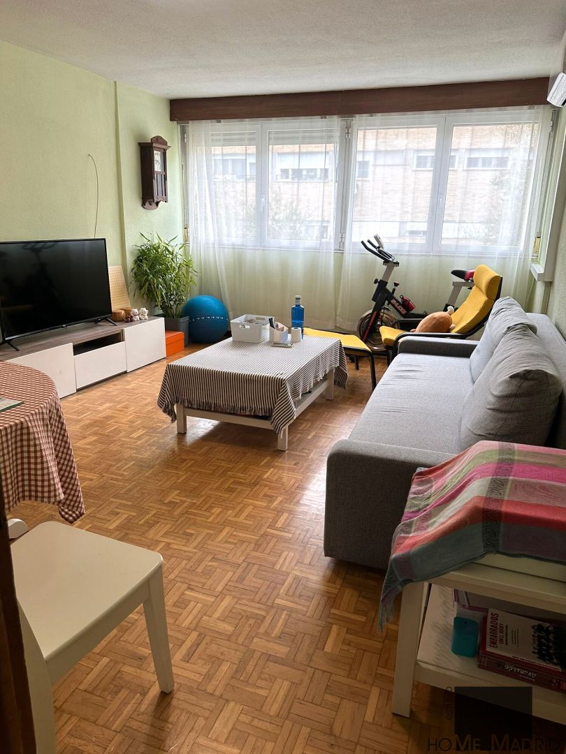 Living room of Flat for sale in  Madrid Capital  with Air Conditioner, Heating and Parquet flooring
