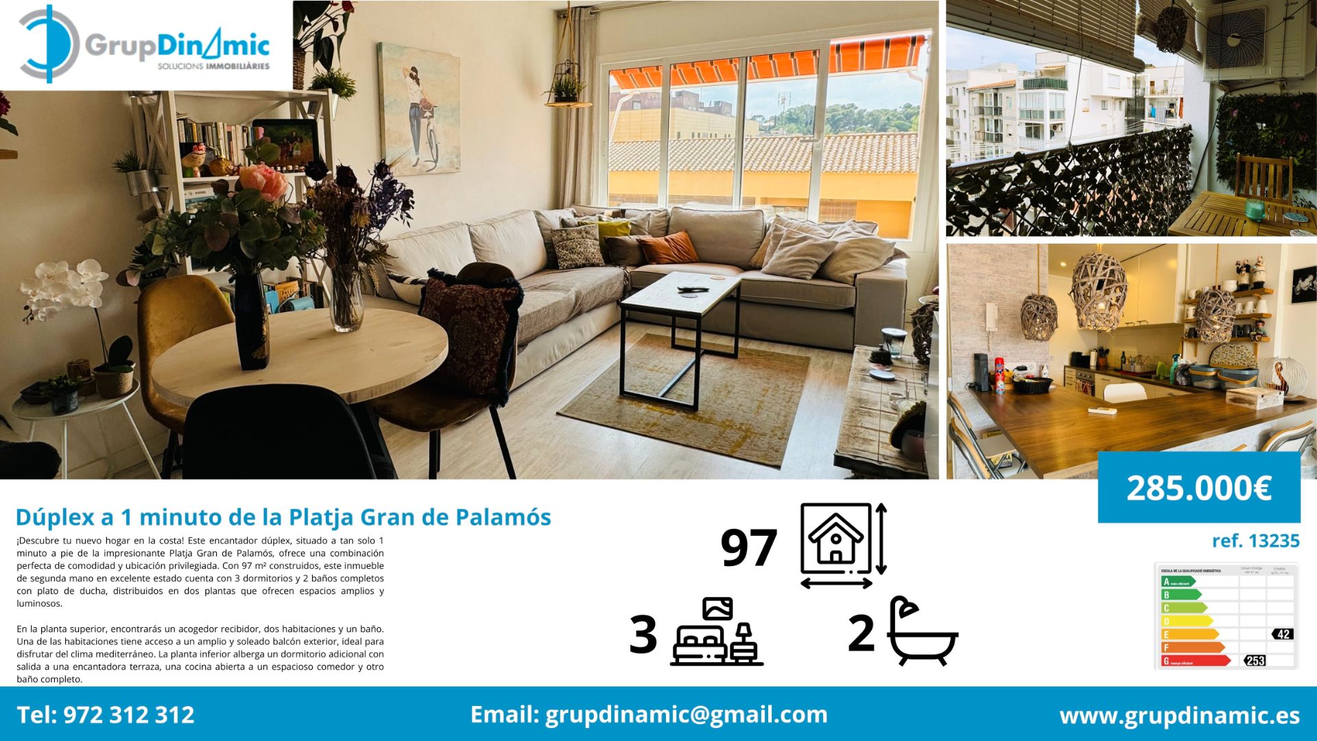 Exterior view of Duplex for sale in Palamós  with Air Conditioner and Balcony