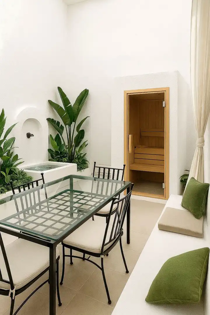 Terraza de Casa adosada de alquiler en Marbella con Aire acondicionado, Calefacción y Jardín privado
