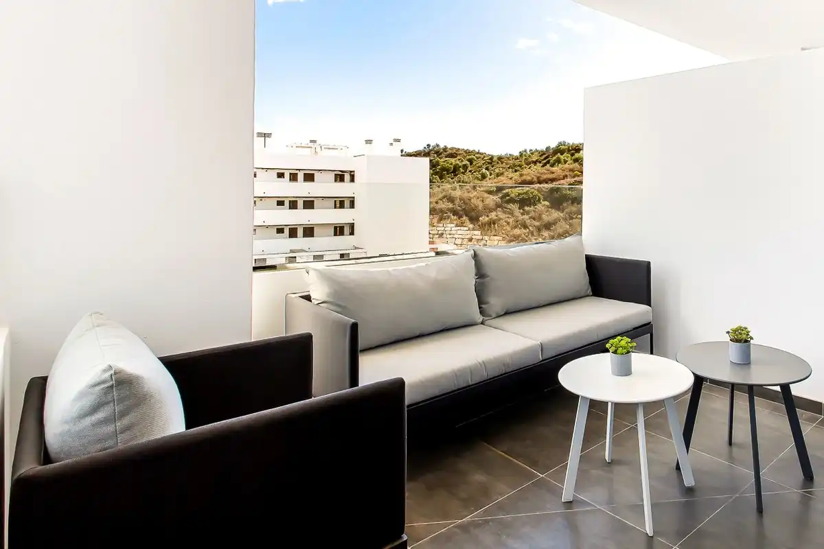 Terrasse von Erdgeschoss zum Verkauf in Mijas mit Klimaanlage, Terrasse und Schwimmbad