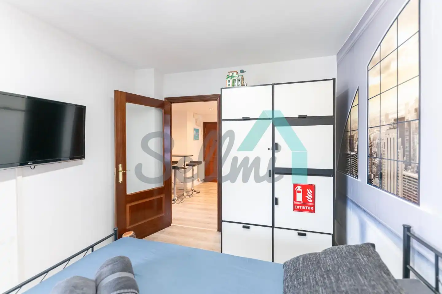 Bedroom of Flat for share in Oviedo   with Heating, Furnished and Internet