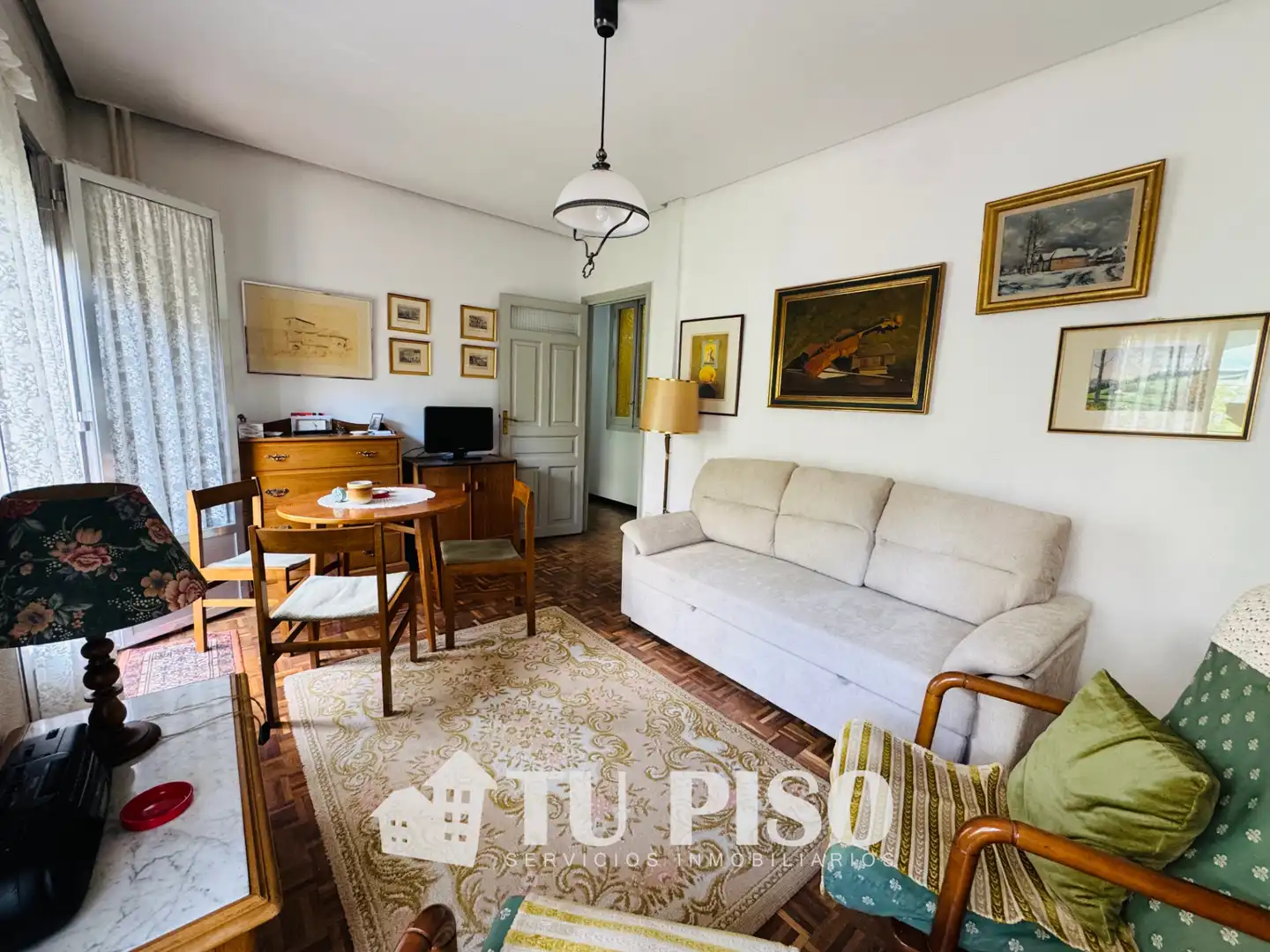Wohnzimmer von Wohnung zur Miete in Madrid mit Heizung, Terrasse und Möbliert