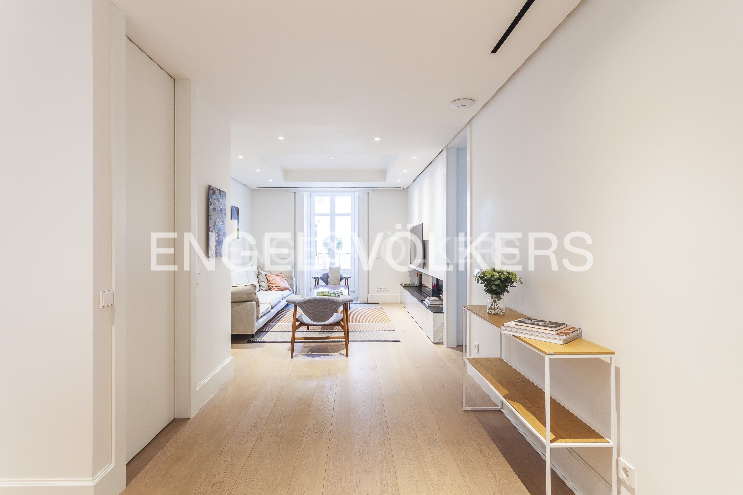 Sala de estar de Piso en venta en  Madrid Capital con Aire acondicionado, Calefacción y Parquet