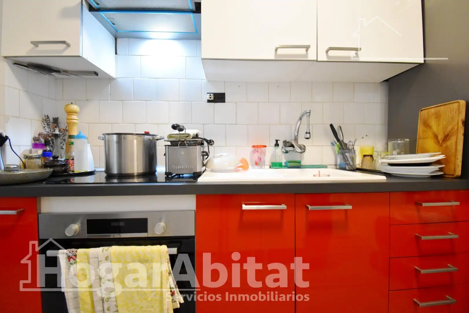 Küche von Wohnung zum Verkauf in Oliva mit Parkett, Möbliert und Balkon