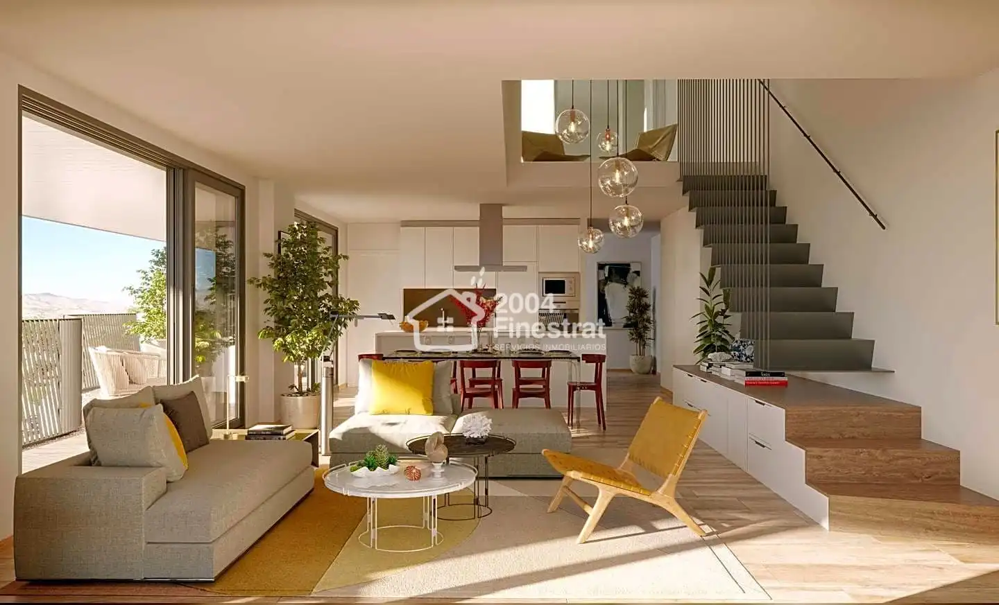 Living room of Flat for sale in Villajoyosa / La Vila Joiosa  with Air Conditioner, Terrace and Community pool