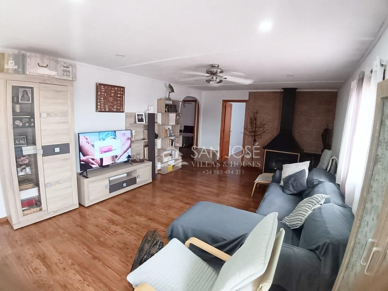 Sala d'estar de Casa o xalet en venda en Aspe amb Aire condicionat, Jardí privat i Terrassa